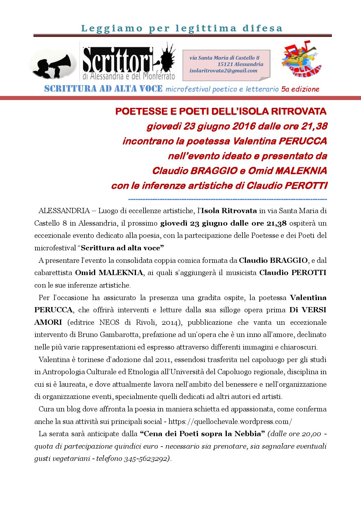 comunicato stampa 23 GIUGNO 2016 VALENTINA PERUCCA AL MICROFESTIVAL SCRITTURA AD ALTA VOCE 2011 2016-page-001